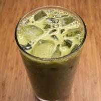 Iced Matcha Latte · Culinary grade matcha powder with agave and cold milk