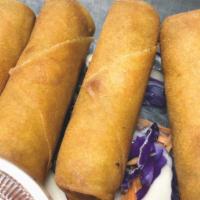 Vegetables Egg Rolls · Deep fried rolls, stuffed with glass noodles, carrots and cabbage served with sweet and sour...