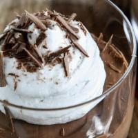Chocolate Mousse & Cream · Delicious chocolate mousse with a touch of vanilla cream and sprinkled with pure chocolate b...