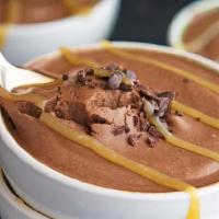 Chocolate Mousse Caramel · Delicious homemade French chocolate mousse with a touch of caramel sprinkled with caramel an...