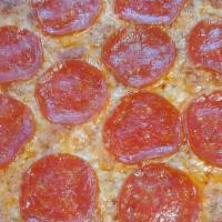 Pepperoni Pizza (Tomato Sauce, Mozzarella, And Pepperoni) · Tomato sauce, mozzarella, and pepperoni.