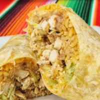 Burrito Frida Or Burrito Bowl · Your choice of chicken, steak, carnitas, pastor, veggies, or shrimp wrapped in a flour torti...