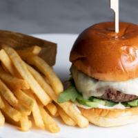 Cheeseburger · Hormones - antibiotics free natural beef chuck, fontina, avocado, arugula, aioli mustard- fr...