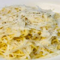 Chitarra Cacio E Pepe ( This Item Is Not Available With Gluten Free Pasta  · Peppery and traditionally salty dish. Home made spaghetti, black pepper, extra virgin olive ...