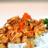 Popcorn Crawfish · In: avocado, crab. Out: fried crawfish. Sauce: spicy mayo sauce, eel sauce.