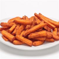 Sweet Potato Fries · Gluten free. Our sweet potato fries, medium sliced and fried to a golden brown perfection! s...