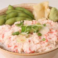 California Sushi Bowl · Imitation crab meat. Comes with green onions and sesame seeds on top.