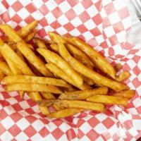 Killer Seasoned Fries · Extra long cut fries coated with a zesty seasoning.