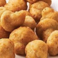 Fried Mushrooms · Fresh whole white button mushrooms coated with a savory bread crumbs.