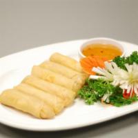Egg Rolls · Mixed vegetable in egg roll skin. Served with sweet and sour sauce.