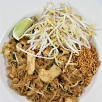 Pad Thai · Thailand's world-famous rice noodles, stir-fried with egg, tofu, green onions, bean sprouts,...
