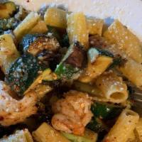 Rigatoni Special · Rigatoni pasta simmered in an Oil, Parsley, and Garlic sauce with Broccoli, Carrots, Zucchin...