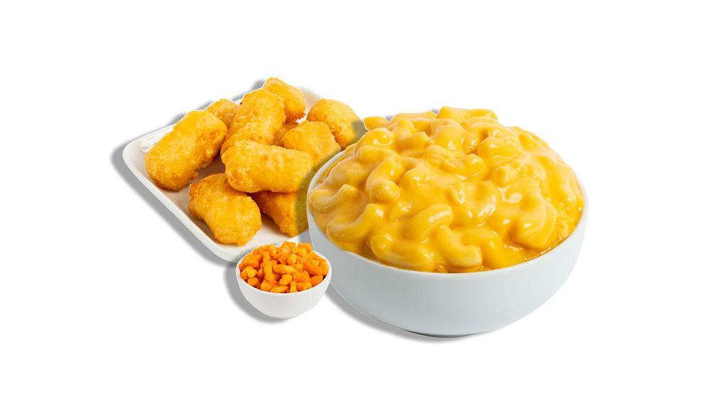 The Cheese Fanatic · Our classic Basic mac served with our house made, crispy, stuffed macaroni bites.
