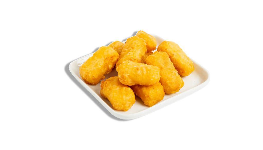 Mac N Cheese Bites · 10, golden fried bites stuffed with macaroni and creamy sharp cheddar cheese.