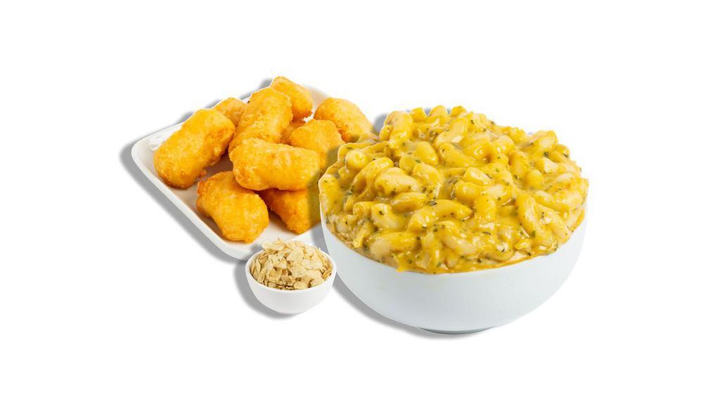 The Guru · Our delicious Pesto mac served with our house made, crispy, stuffed macaroni bites