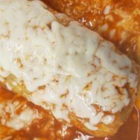 Burrito Mojado - Wet Burrito · Wrapped flour tortilla filled with protein, toppings and covered with monterrey jack cheese ...