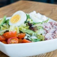 Cobb Salad · Mixed greens, Beeler's ham, egg,. cherry tomatoes, avocado, feta,. lemon vinaigrette.