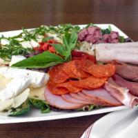 Spumoni Appetizer · A combination plate of Italian cold cuts cheeses & marinated vegetables. Serves 2 people.