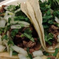 Mexican Taco · Most popular. Chicken, carne asada, carnitas, ground beef or al pastor. In a corn tortilla w...