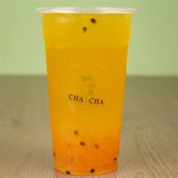 Passion Fruit Crystal  · Passion Fruit green tea with Crystal boba