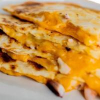 Cheese Quesadilla. · Ooey, gooey, cheesy deliciousness 🧀. A classic quesadilla served with Avocado & a Flavor of...