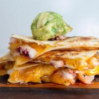Seafood Quesadilla. · Cheese 🧀 + Seafood 🦐  = HEAVEN! Our Seafood Quesadilla is loaded with cheese , your choice...