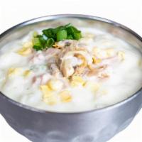 Clam Chowder. · A delicious combination of clams, potatoes, corn, and secret spices. Available seasonally fo...