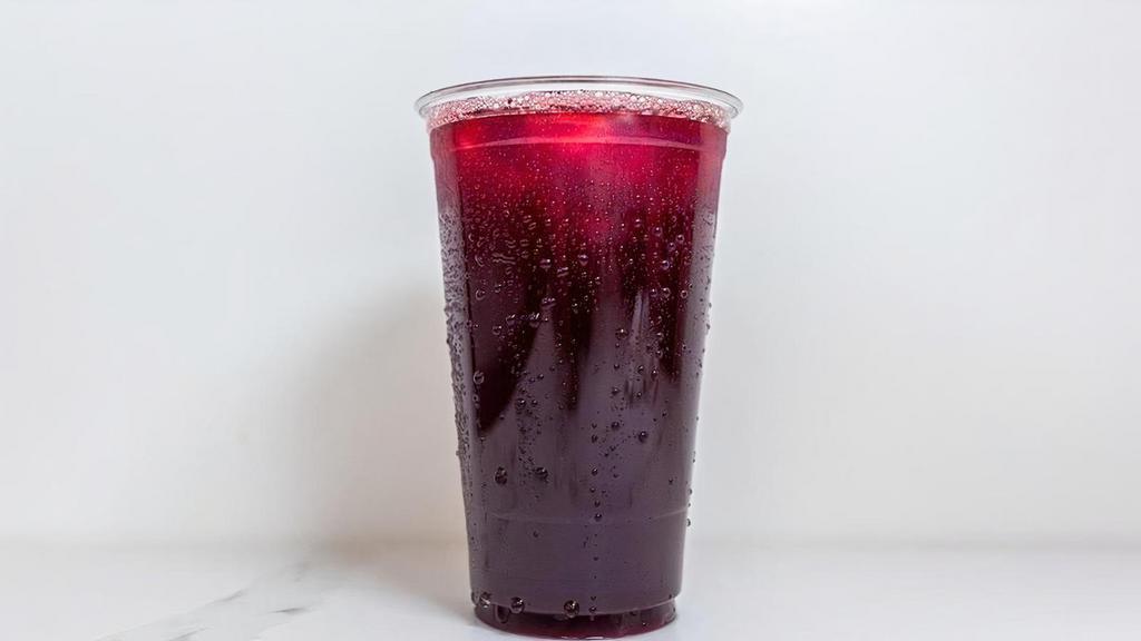 Chicha Morada. · A unique & refreshing beverage. A traditional purple corn brewed with pineapple, clove, cinnamon and a splash of lime juice!