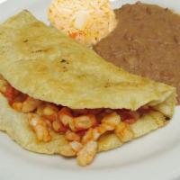 Taco De Camaron · Shrimp Taco, served with rice & beans