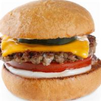 Impossible™ Slider · Impossible™ burger, Follow Your Heart American cheese, tomato, homemade pickles & green leaf...
