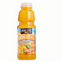 Langers Orange Juice 15.2 Fl Oz · 100% Pure Orange Juice
From concentrate
15.2 fl oz (450 mL) bottle