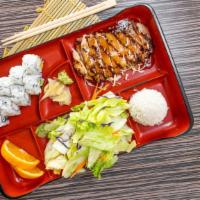 Bento Box · Served with soup, salad & rice. No substitutions.