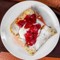Blintz (3 Pc) · Crepes with cream cheese blended with cottage cheese for a true blintz.