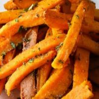 Sweet Potato Fries · Fresh cut sweet potato fries.