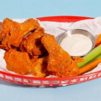 Fried Buffalo Chicken Wings · (6) Tossed with house buffalo sauce