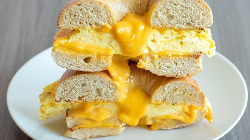 Egg & Cheese Sandwich · Served on a fresh signature bagel.