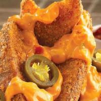 Fire Fries · Vegetarian option available. Wedge fries with salsa, peppers, chili, cheese, onion, and toma...