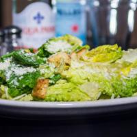 Caesar Salad · Romaine lettuce, homemade croutons, shredded Italian Parmesan cheese and our original homema...