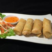 04 - Egg Rolls · Deep fried rolls stuffed with cabbage, carrots, celery, and glass noodles served with sweet ...