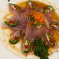 Pepper Fin · 8 - 9 Pieces. Albacore tuna sashimi served with ponzu sauce and jalapeños.