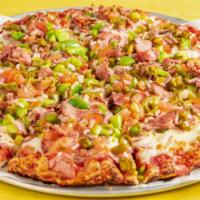 El Matador · Canadian Style Turkey Ham Bacon, Green Peppers, Red Onion, Tomato & Jalapeño
Finely Diced/Ch...