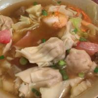 Combination Won Ton Soup · Also called WOR WONTON SOUP. A combination of shrimp, pork, beef, and chicken in the soup. H...