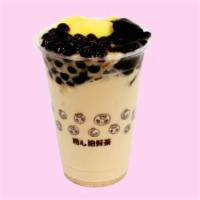 3Q Milk Tea · Come with baba pudding and herbal jelly.