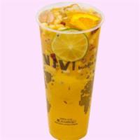 Jasmine Lemon · Made with fresh lime juice, includes ice jelly, basil seeds, and fresh fruit (orange, lime, ...