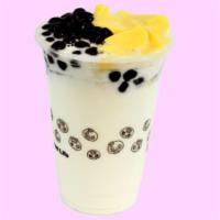 Yellow Moo Milk · With pudding and boba.