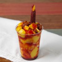 Chamango · Mango smoothie , chacachaca, tajin and chamoy.