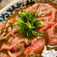 Wagyu Curry Noodle Soup With Wagyu Beef · Japanese style Curry soup with Udon noodle (thick white noodle).