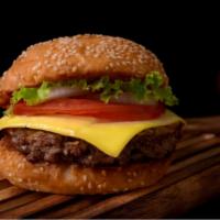 Cheeseburger · Tasty burger with a perfectly grilled patty, fresh lettuce, onion, tomato, mayo, ketchup and...