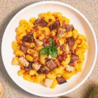 Revenge Of The Meat Lovers (Mac) · Premium chicken, bacon, and steak cooked in a blend of creamy cheese with your choice of mac
