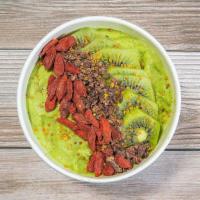 16 Oz. Green Omega Bowl · A blend of banana, spinach, avocado, almond milk, coconut oil, matcha and chai.